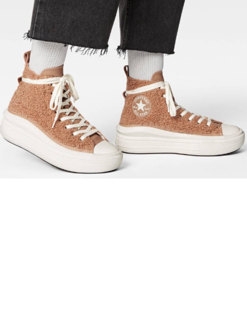 EUC CTAS Converse sherpa champagne tan high (9) KICKS